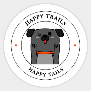 Happy Trails Happy Tails Dog Hiking Sticker